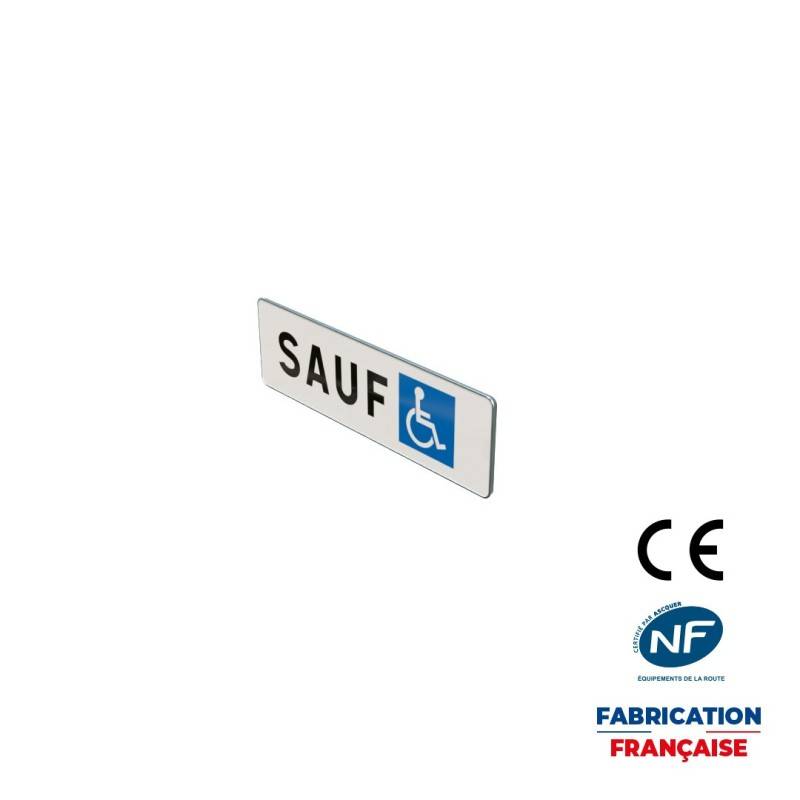 Panonceau M6h Stationnement réservé aux véhicules PMR GIC et GIG