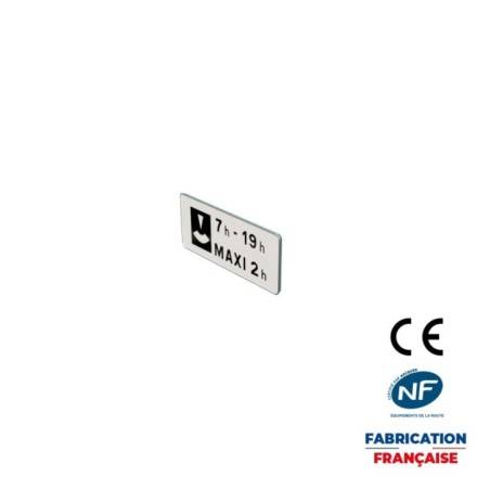 Panonceau M6c Durée max du stationnement avec contrôle par disque avec période d’application