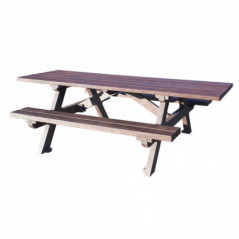 Banc-table pique-nique 240 cm 2 accès PMR