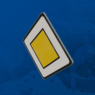 Panneaux routes prioritaire